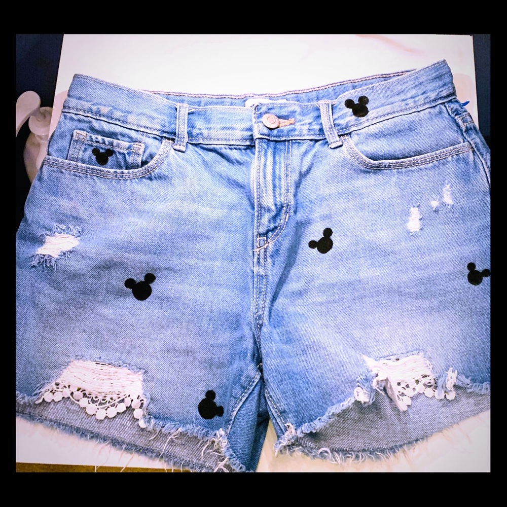CUSTOM disney jean shorts